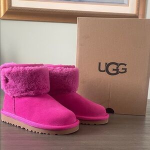 UGG Vibrant Pink Boots with Cozy Lining
